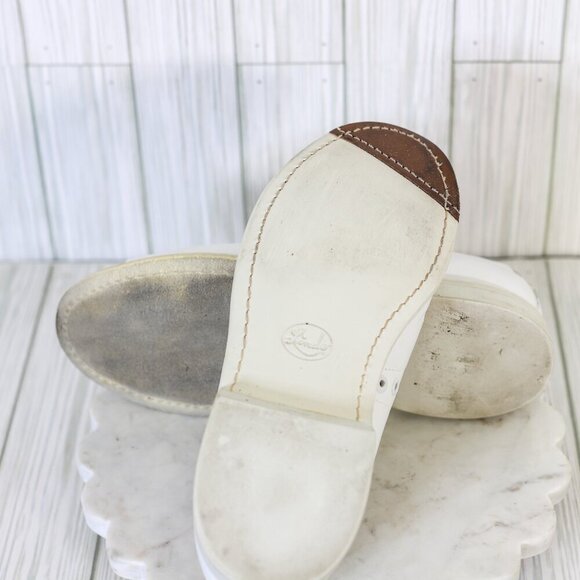 Linds size 7D white leather tie bowling shoes men's EUC! - Picture 7 of 8